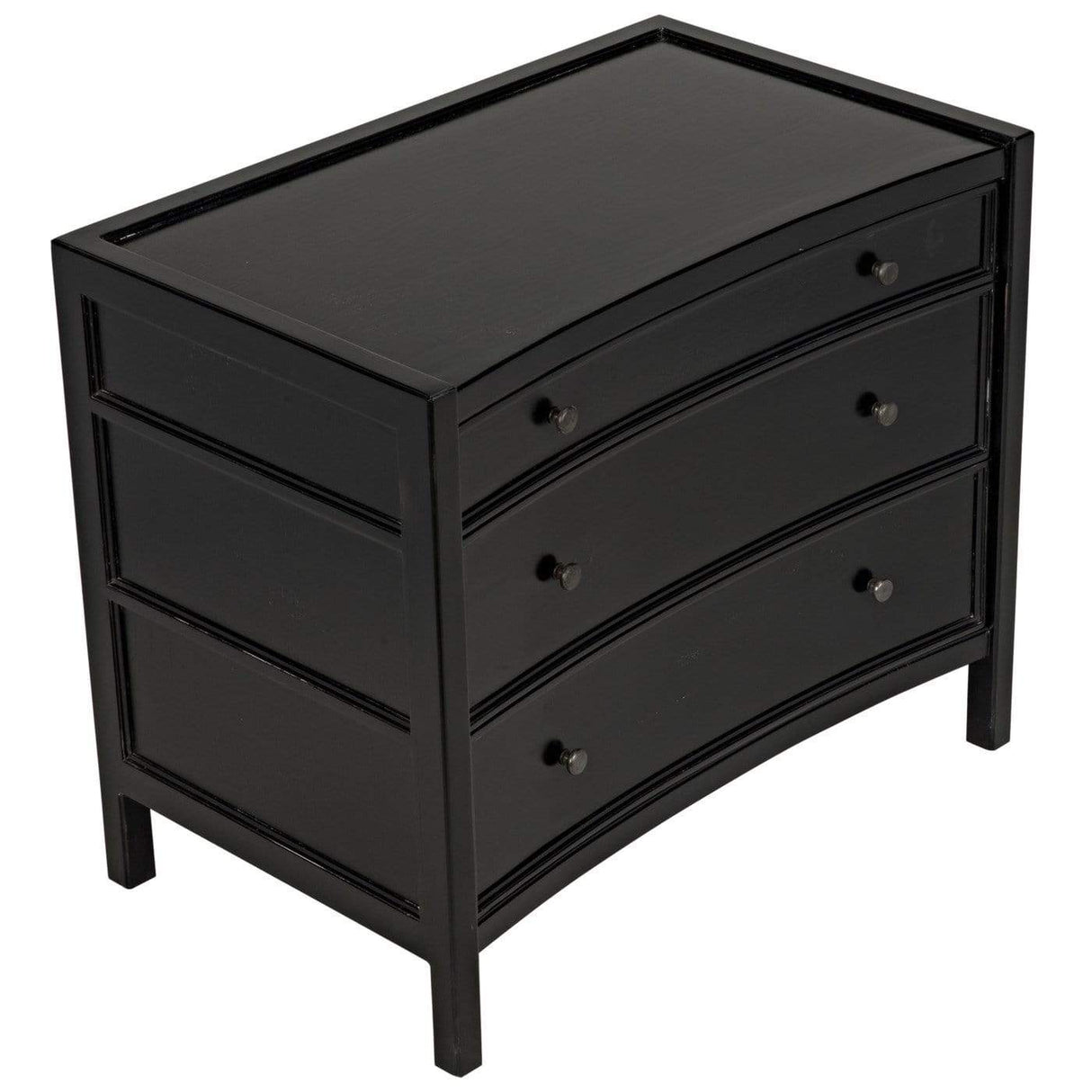 Noir Hampton 3 Drawer Night Stand Furniture