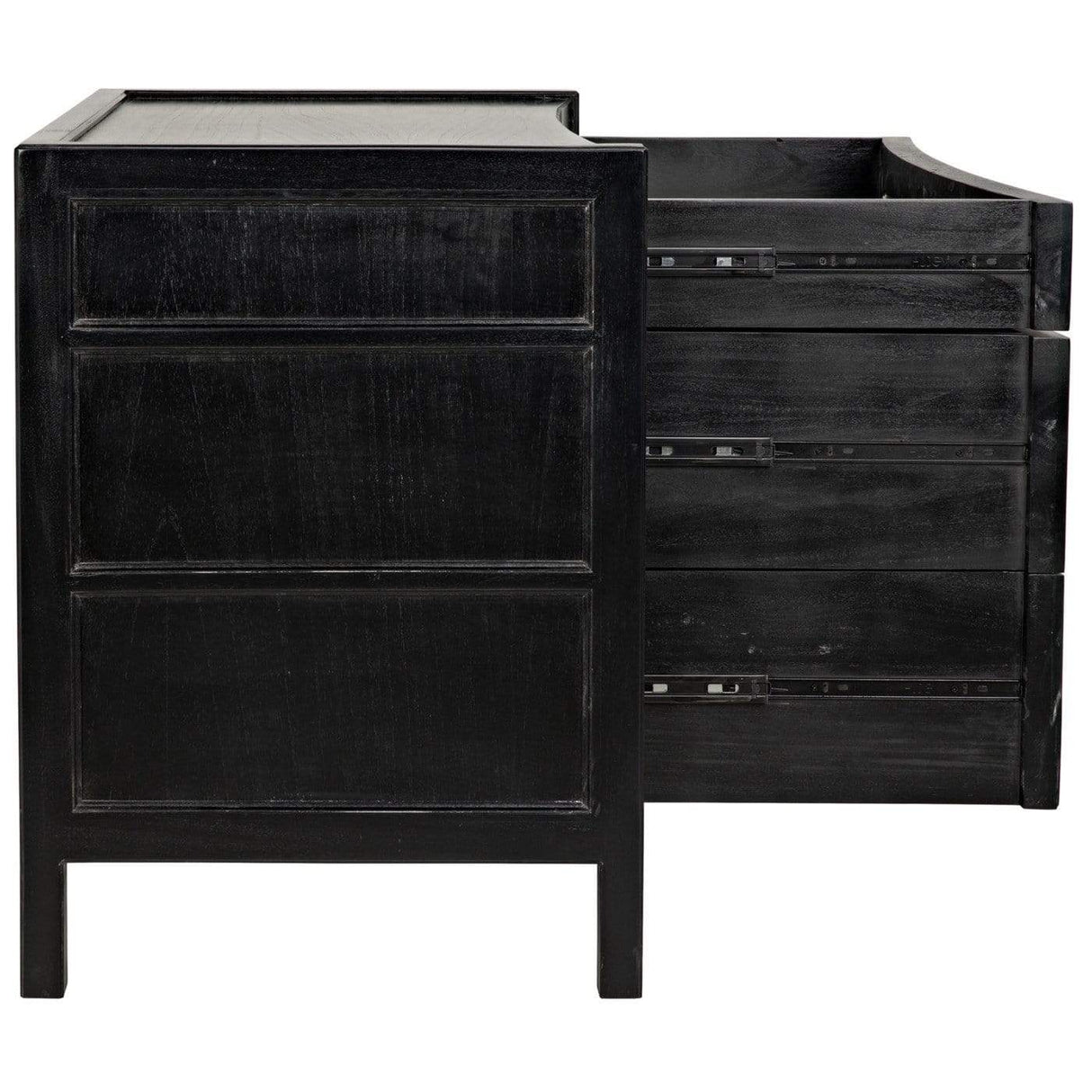 Noir Hampton 3 Drawer Night Stand Furniture