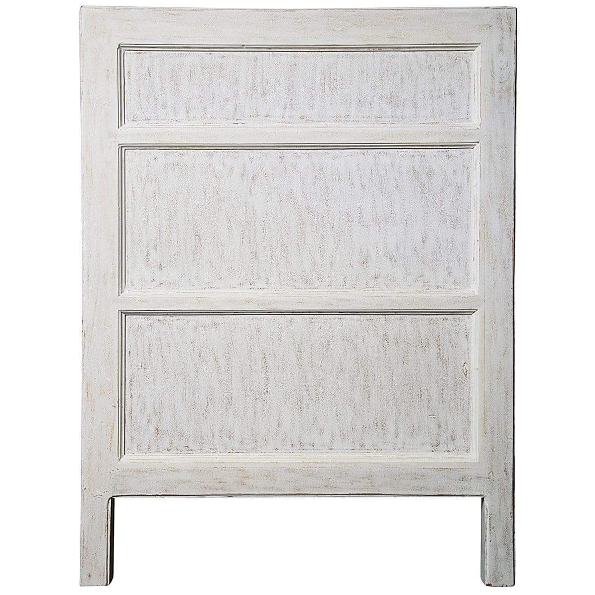 Noir Hampton 3 Drawer Night Stand - White Furniture Noir-GTAB245WH 00842449107267