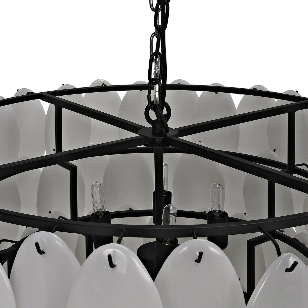 Noir Lotus Chandelier Lighting noir-LAMP650MB 00842449118034