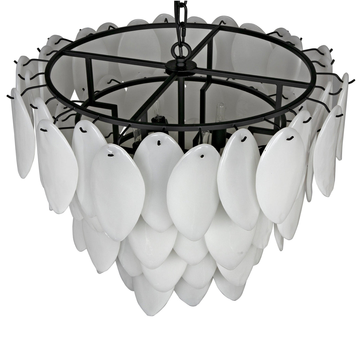Noir Lotus Chandelier Lighting noir-LAMP650MB 00842449118034