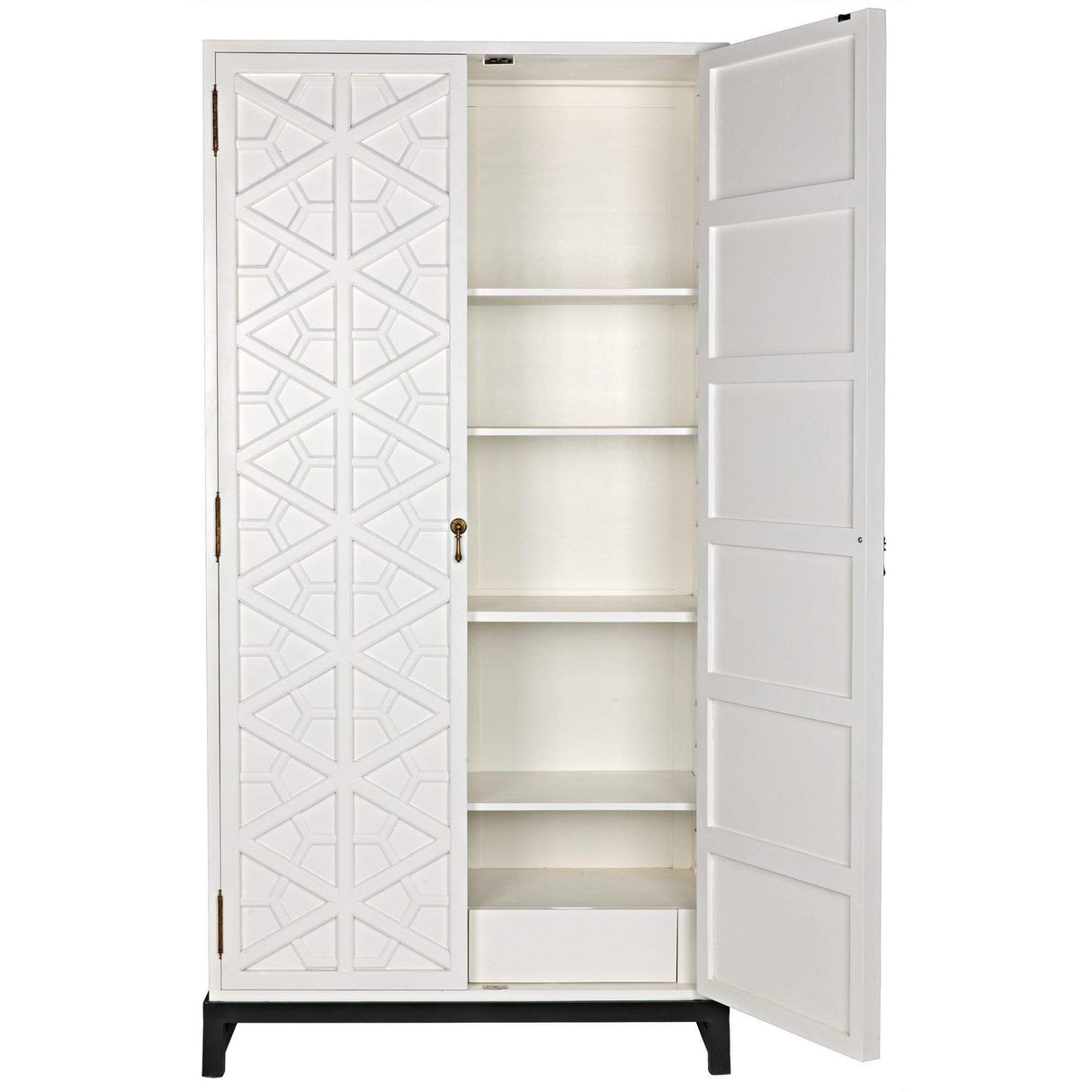 Noir Maharadshcha Hutch - Solid White Furniture noir-GHUT118SW 00842449121324