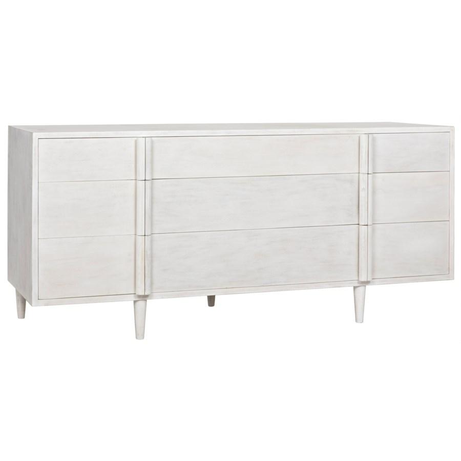 Noir Morten 9 Drawer Dresser Furniture noir-GCON241WH 00842449113312