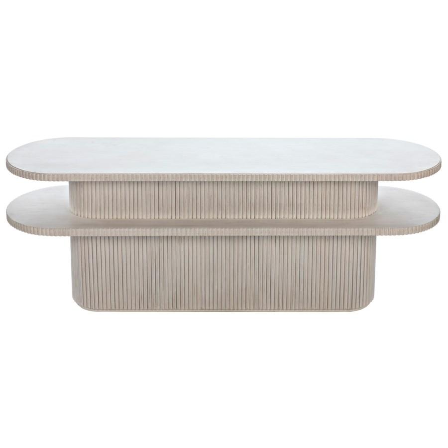 Noir Parker Console - White Wash Furniture noir-GCON360WH 00842449128996