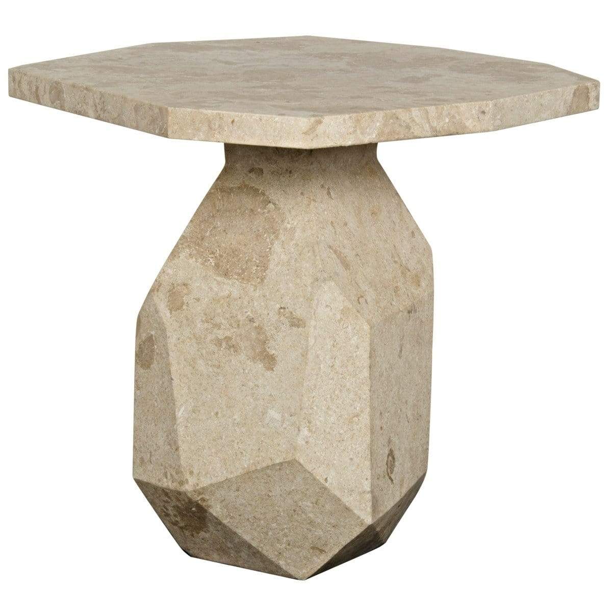 Noir Polyhedron Side Table Furniture noir-AM-194WM 00842449101869