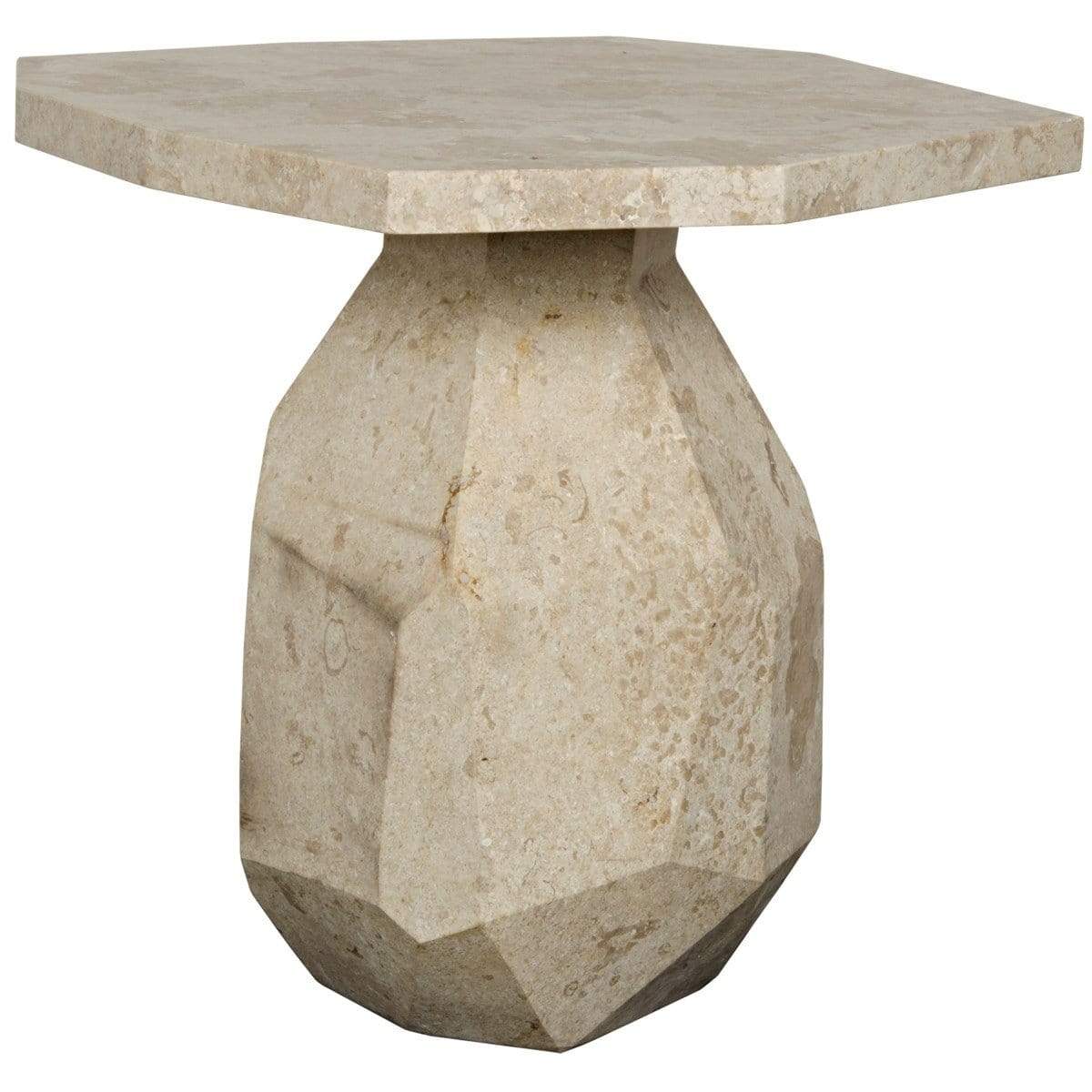 Noir Polyhedron Side Table Furniture noir-AM-194WM 00842449101869