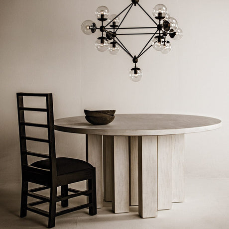 Noir Resistance Dining Table Furniture noir-GTAB576WH 00842449132276