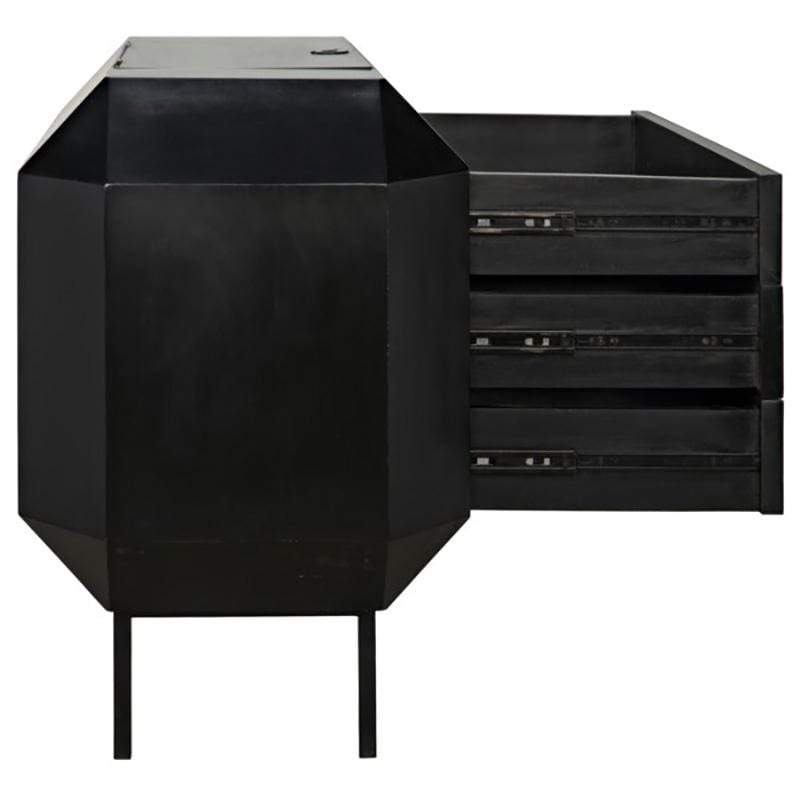 Noir Rhiana Dresser - Hand Rubbed Black Furniture noir-GDRE224HB 00842449121270