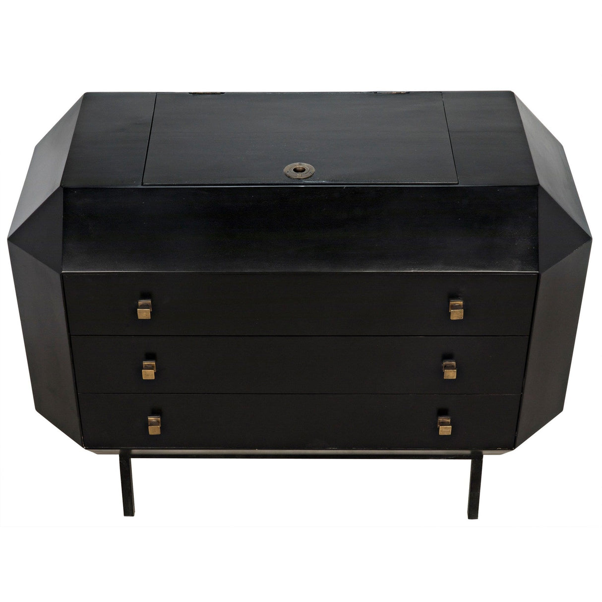 Noir Rhiana Dresser - Hand Rubbed Black Furniture noir-GDRE224HB 00842449121270