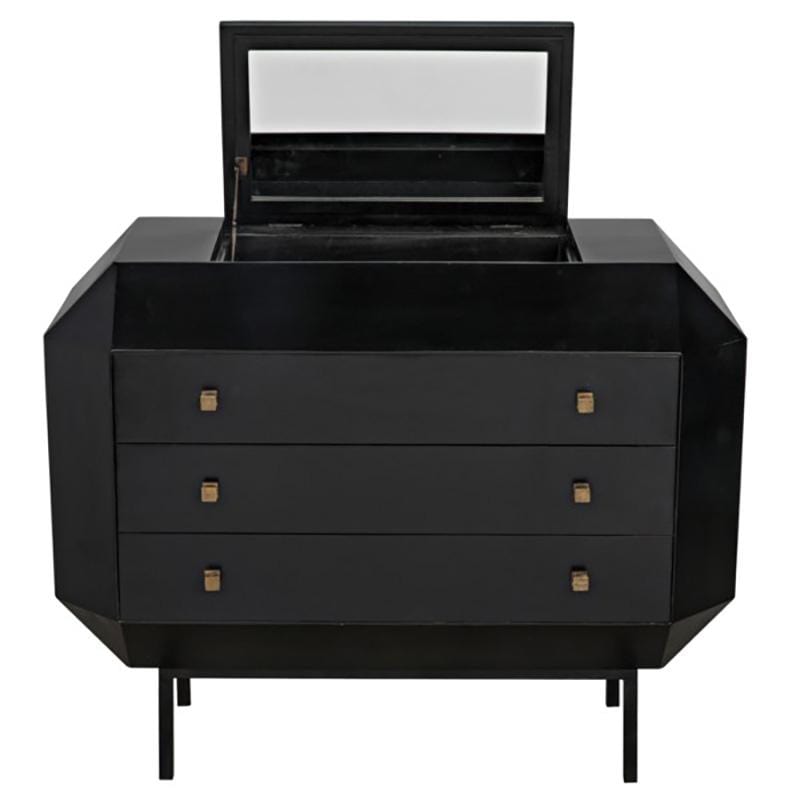 Noir Rhiana Dresser - Hand Rubbed Black Furniture noir-GDRE224HB 00842449121270