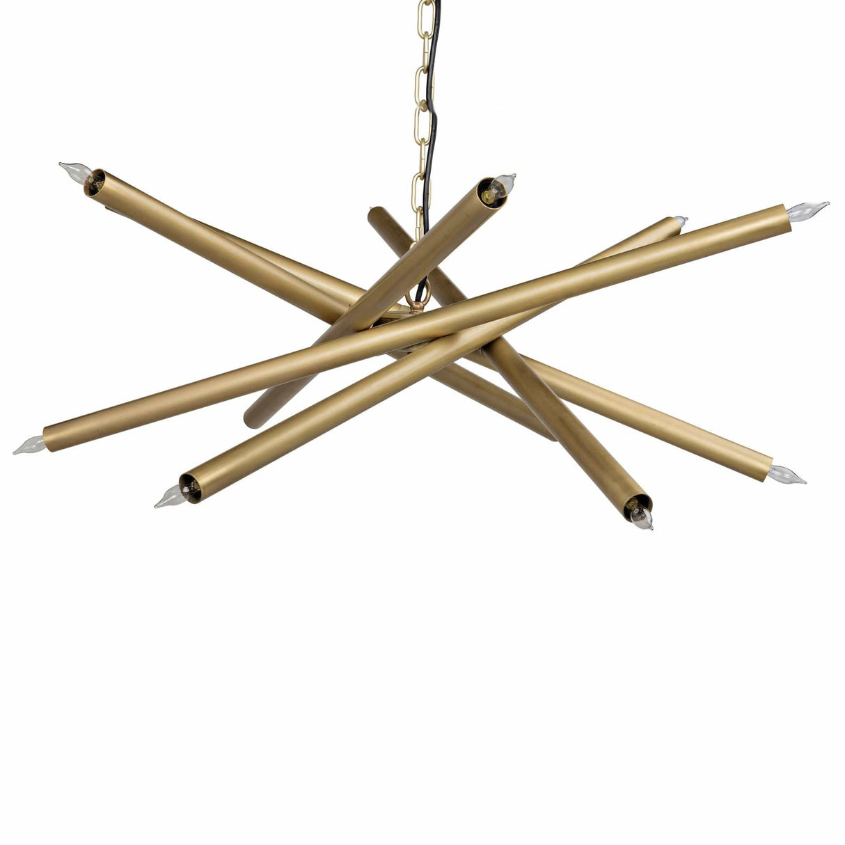 Noir Small Ikram Chandelier - Brass Lighting noir-LAMP649MB 00842449118027