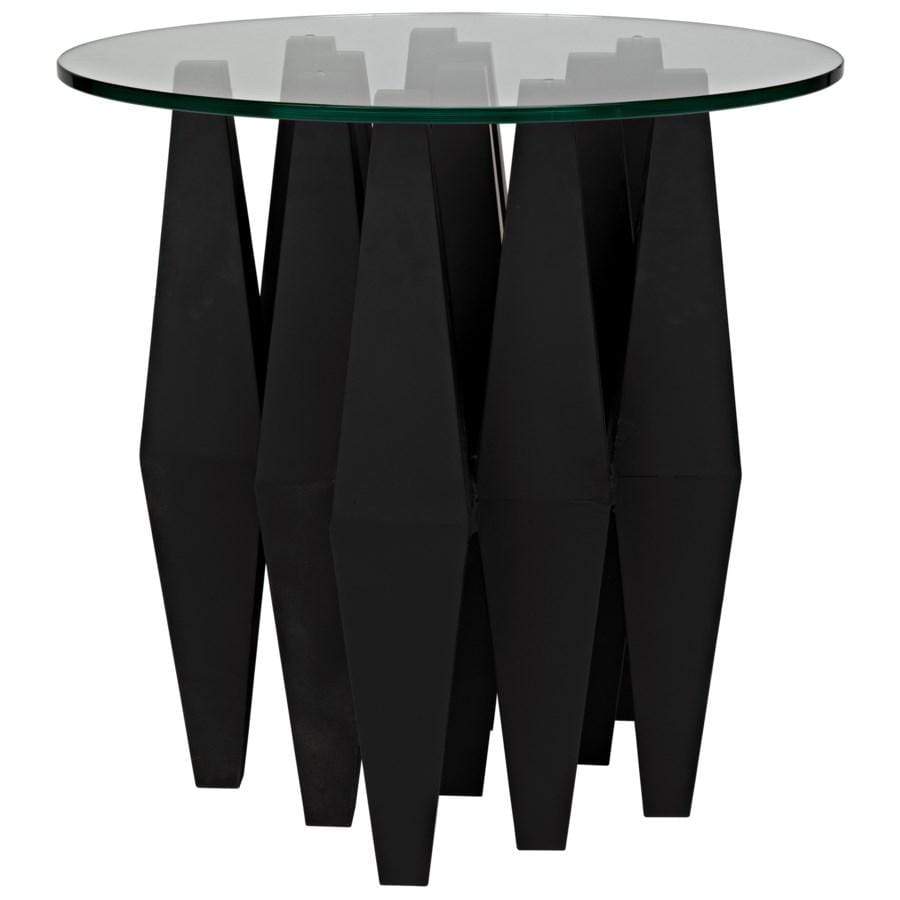 Noir Soldier Side Table Furniture noir-GTAB936MTB 00842449128606