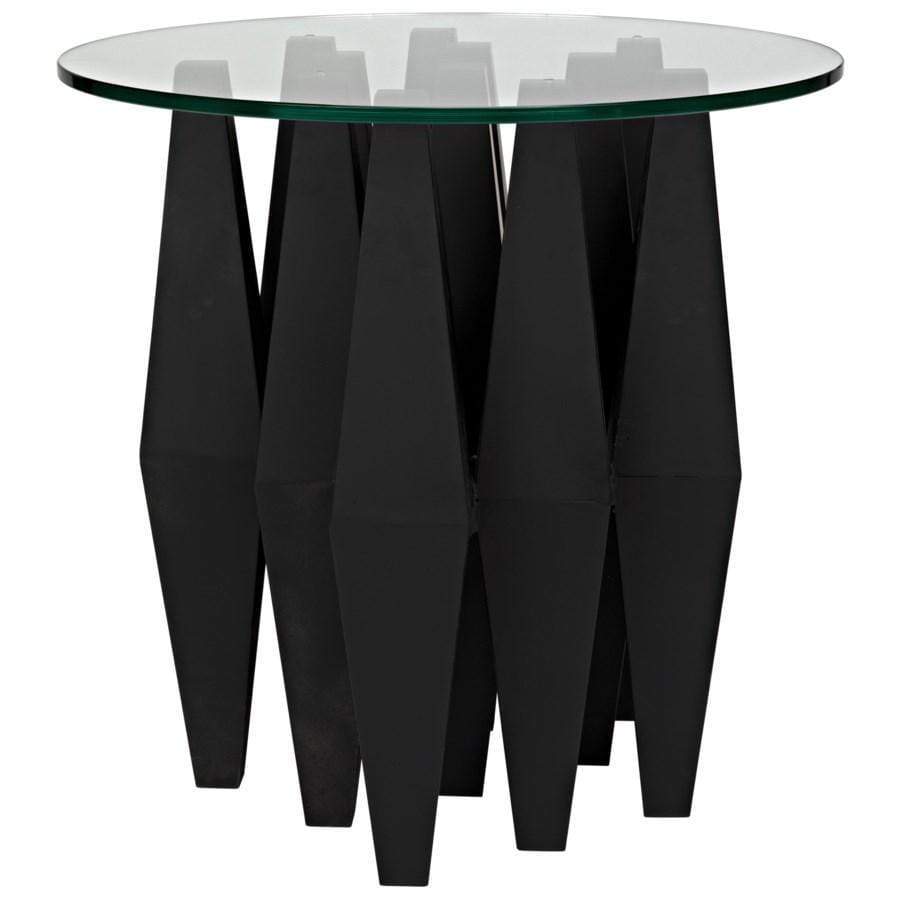 Noir Soldier Side Table Furniture noir-GTAB936MTB 00842449128606