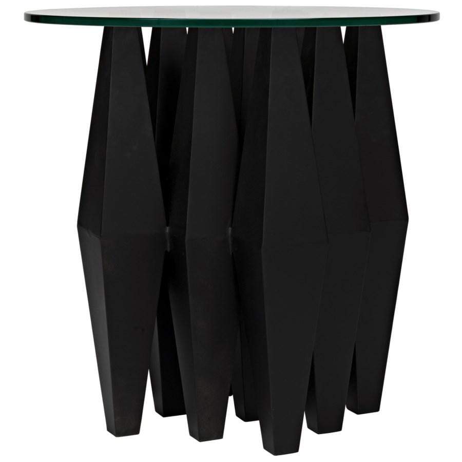 Noir Soldier Side Table Furniture noir-GTAB936MTB 00842449128606