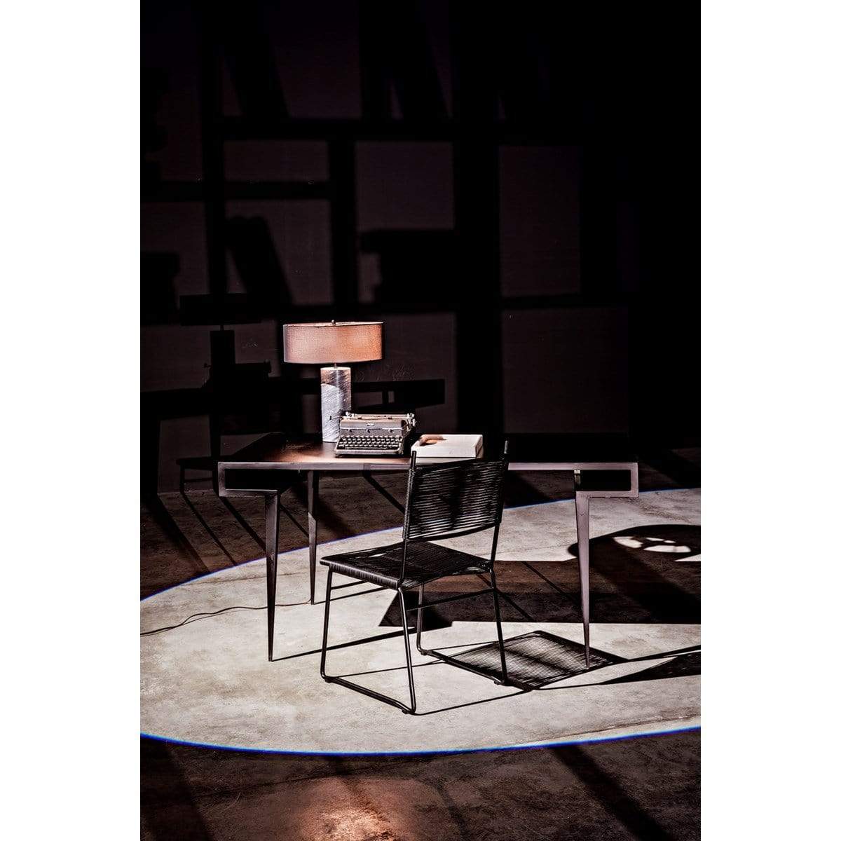 Noir Stiletto Desk Furniture noir-GDES153MT 00842449113497