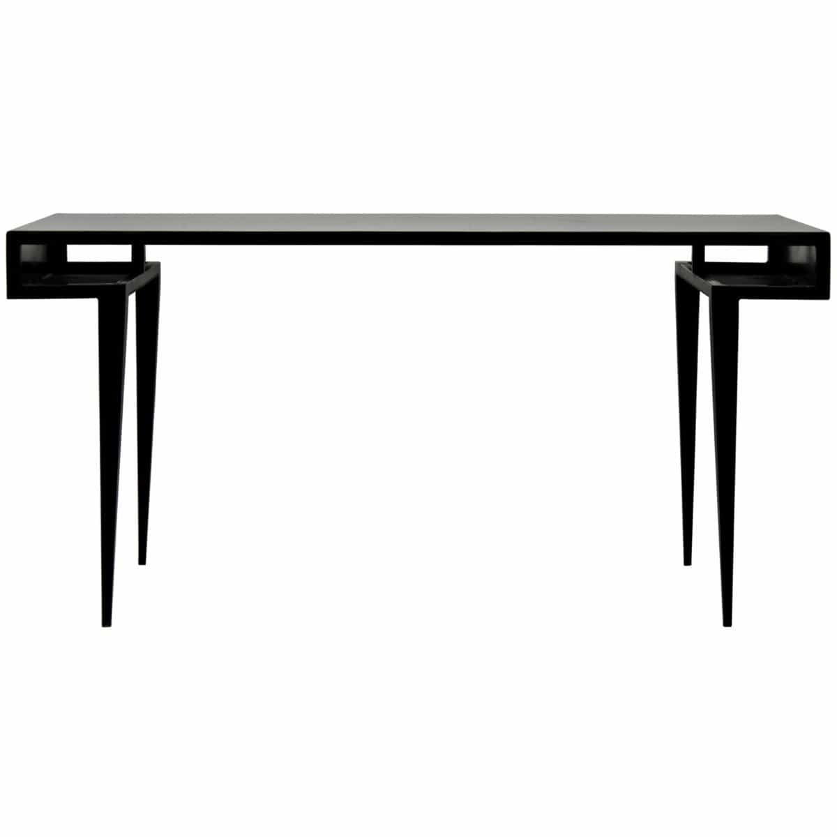 Noir Stiletto Desk Furniture noir-GDES153MT 00842449113497