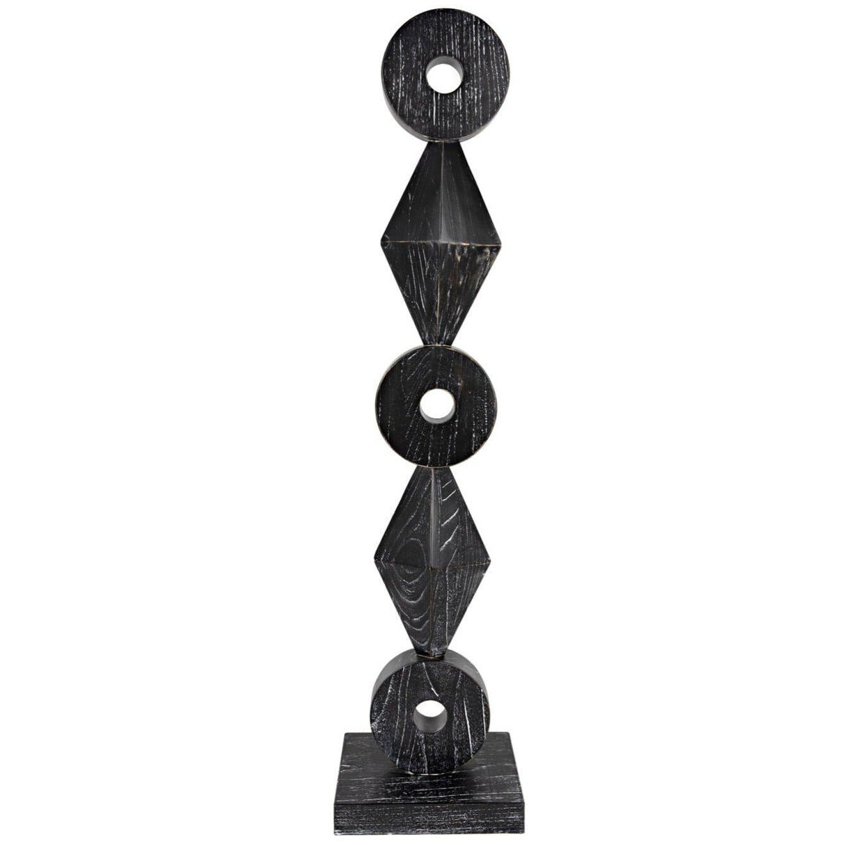 Noir Totem Sculpture - Cinder Black Sculptures & Statues noir-AC151CB