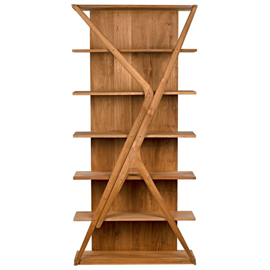 Noir Vetra Bookcase Furniture Noir-GBCS228T 00842449129245