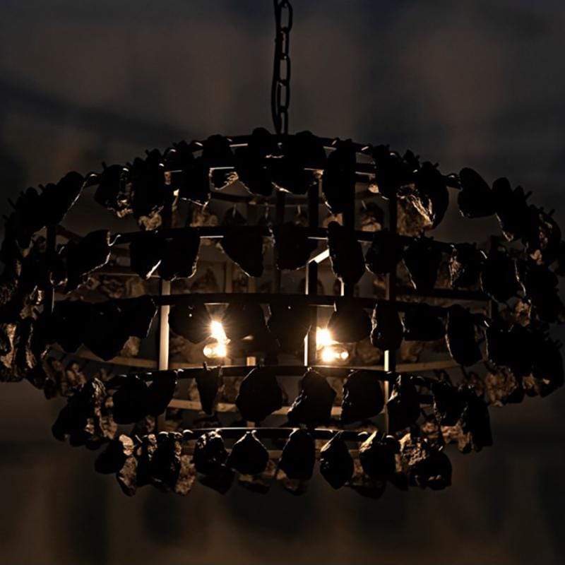 Noir Vulcan Chandelier Lighting noir-LAMP778MTB