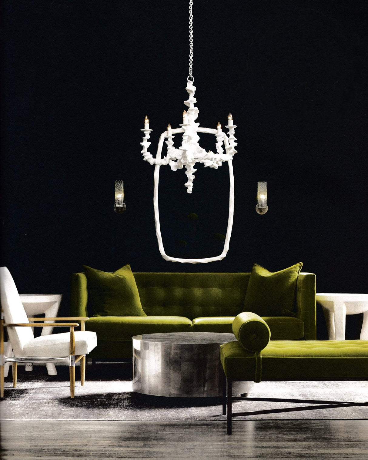Oly Studio Klemm Chandelier - Frost White Lighting Oly-Klemm-Chandelier-White
