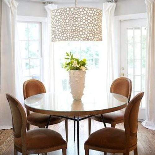 Oly Studio Meri Drum Chandelier - White Lighting