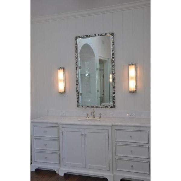 Oly Studio Pearl Mirror - Grey Mother of Pearl Wall