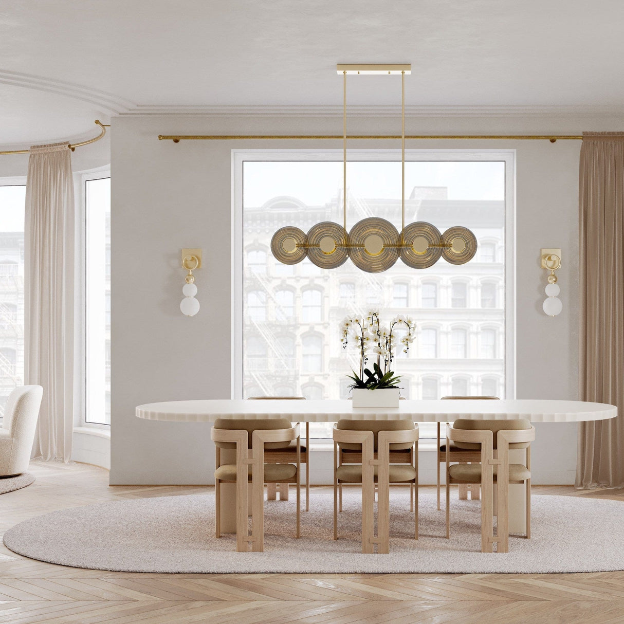 Pembrooke and Ives Griston Linear Chandelier Lighting