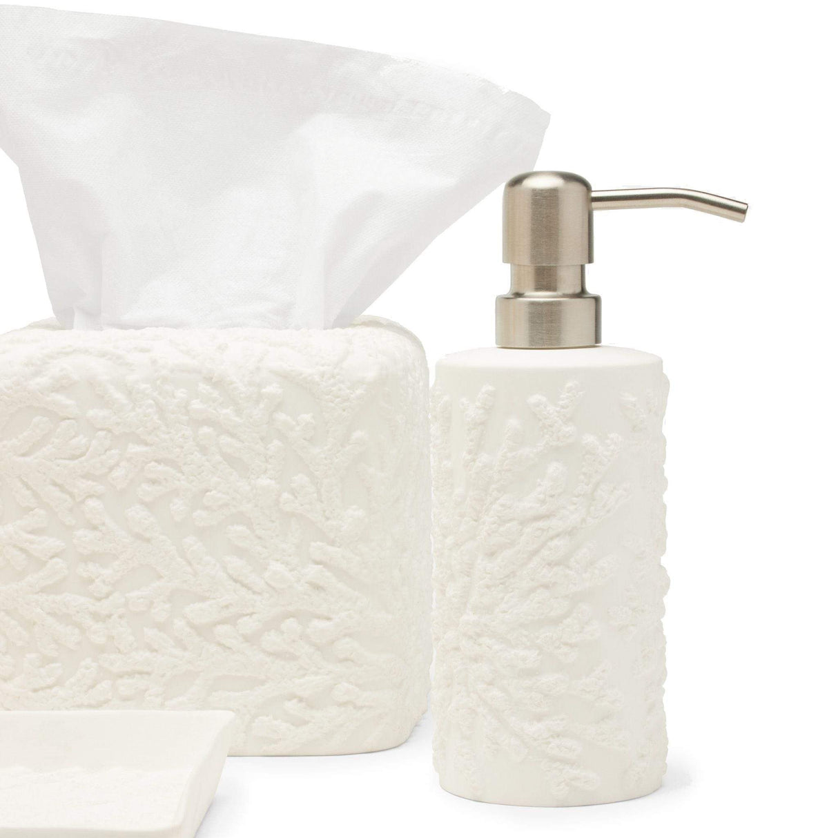Pigeon & Poodle Alanya Tissue Box Bedding and Bath pigeon-poodle-01ALAN-WH-TBSS 08415971603587