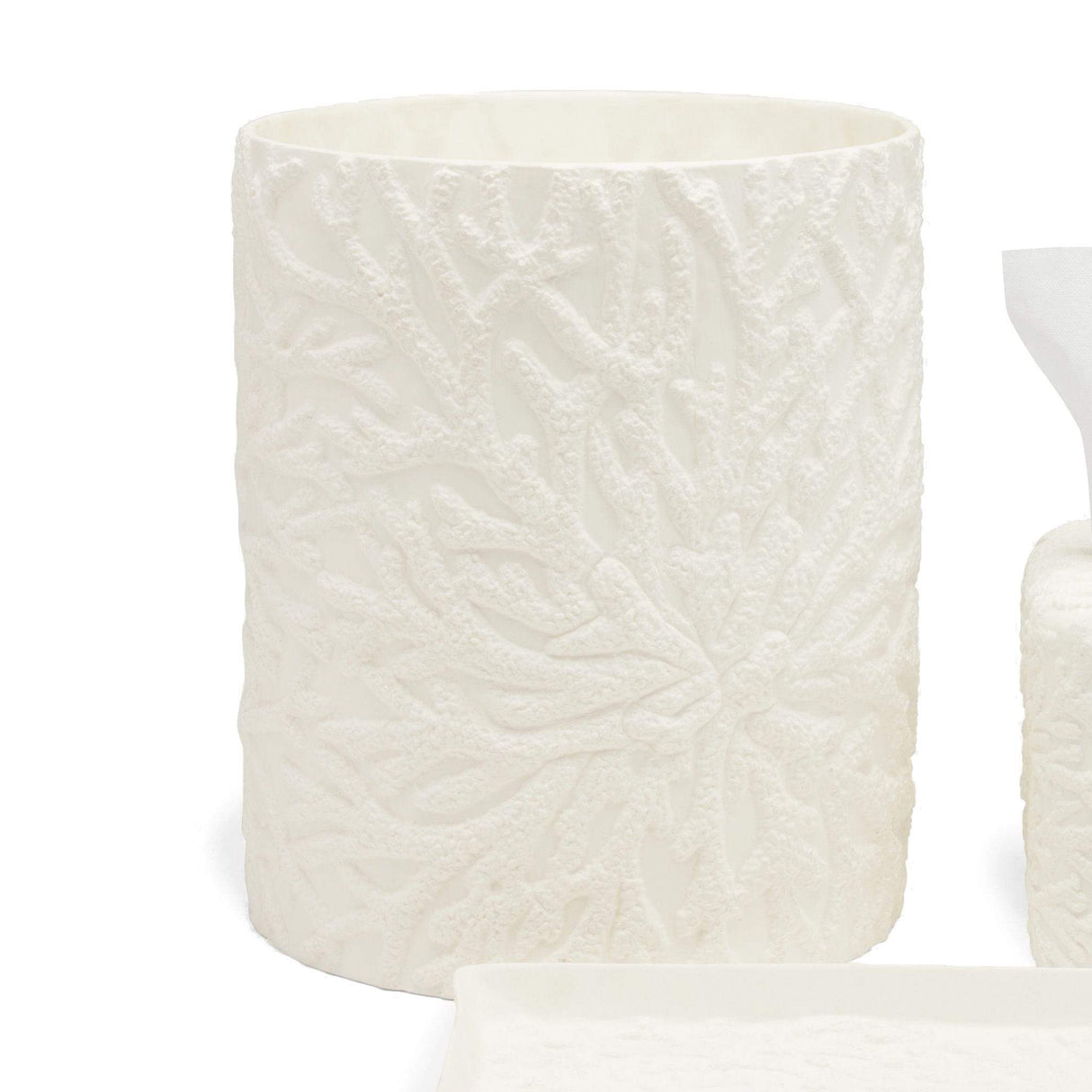 Pigeon & Poodle Alanya Wastebasket Bedding and Bath pigeon-poodle-01ALAN-WH-WBRD