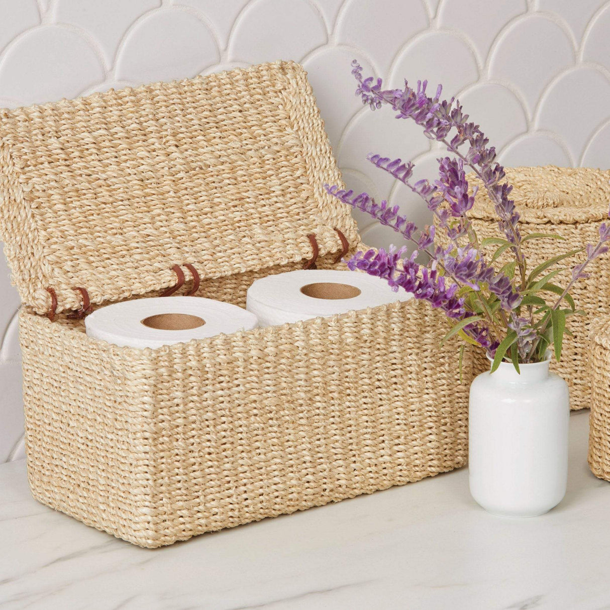 Pigeon & Poodle Chelston Double Toilet Paper Holder - Short Bedding and Bath