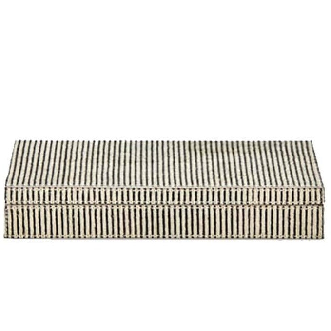 Pigeon & Poodle Lesten Extra Large Card Box Set - Brown Candy Striped Decor pigeon-poodle-lesten-extra-large-brown-candy