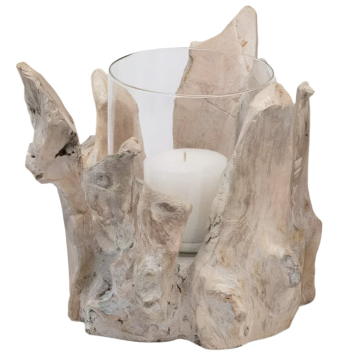 Pigeon & Poodle Maringa Driftwood Candle Holder Pillow & Decor