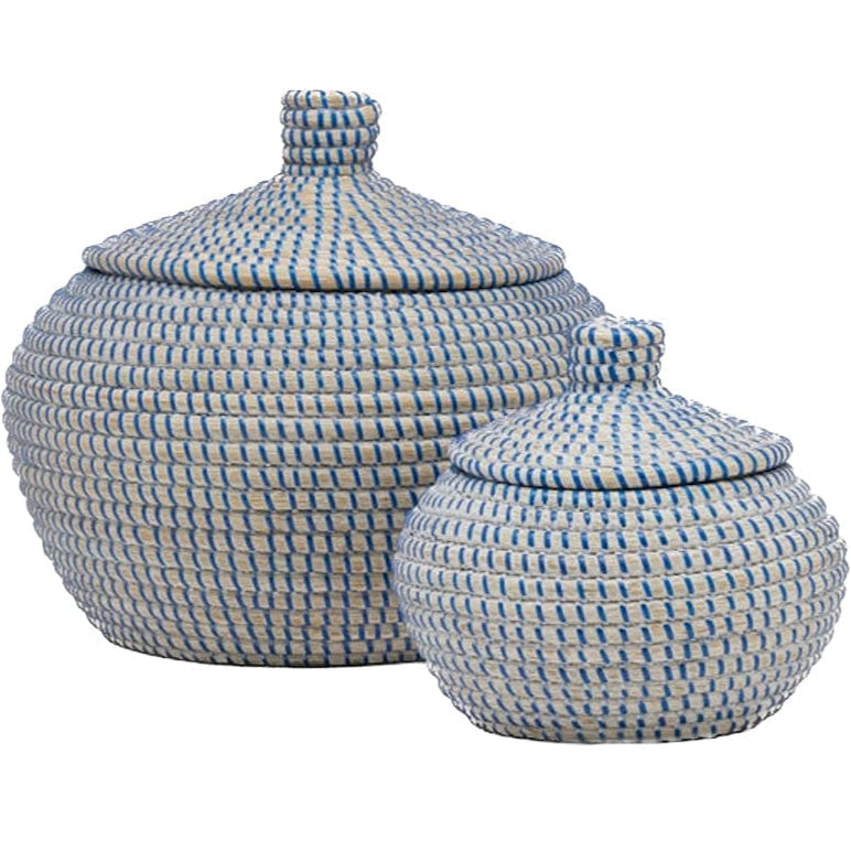 Pigeon & Poodle Roslyn Round Basket Set Pillow & Decor pigeon-poodle-