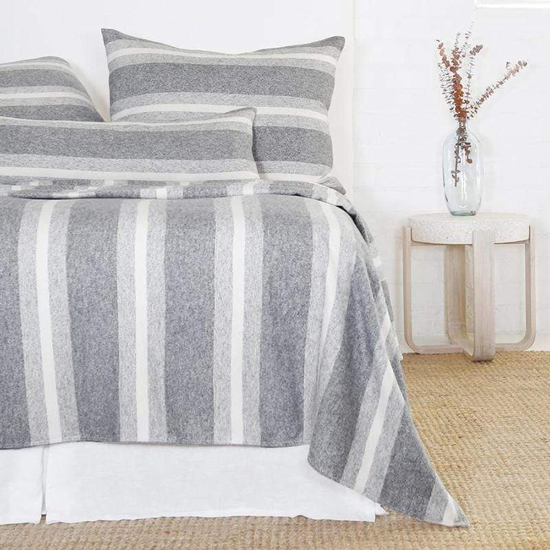 Pom Pom at Home Aspen Blanket - Grey/Ivory Bedding and Bath