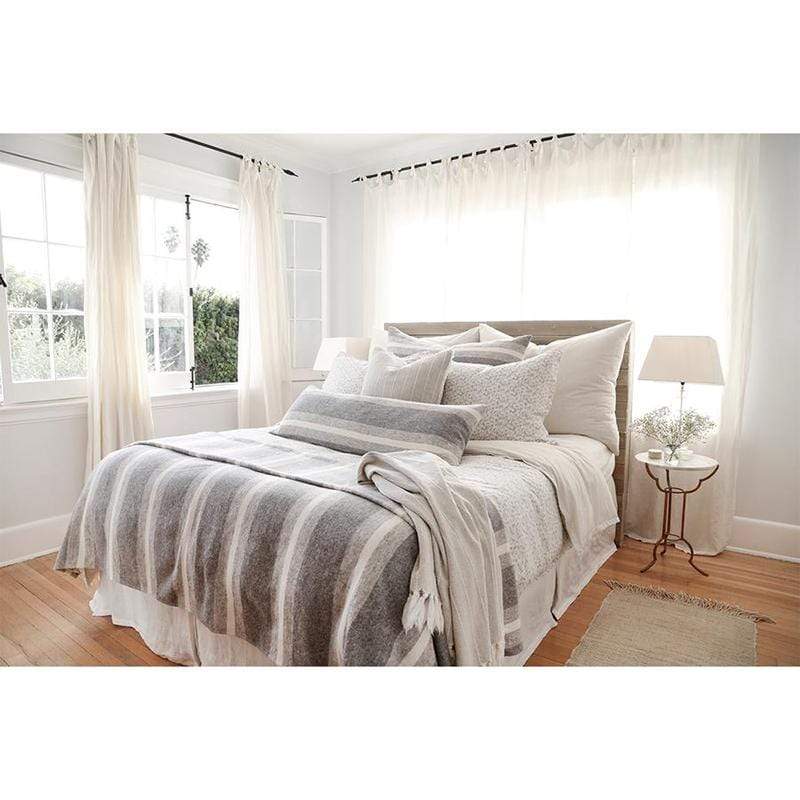 Pom Pom at Home Aspen Blanket - Grey/Ivory Bedding and Bath