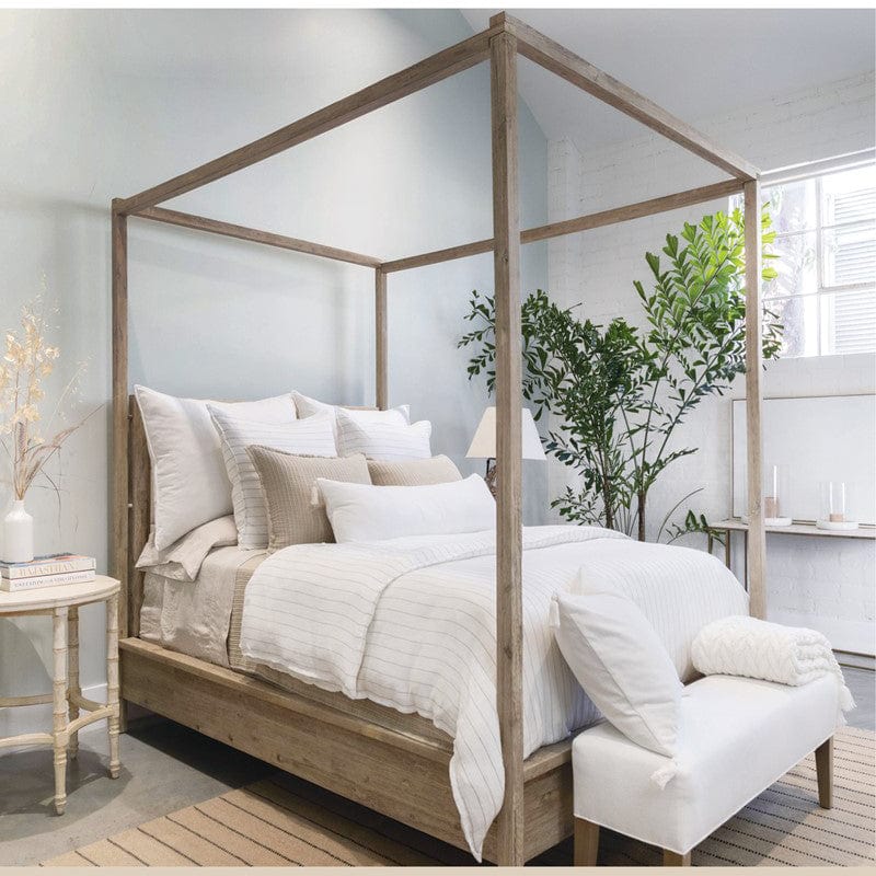 Pom Pom at Home Blake Duvet - White/Natural Bedding and Bath