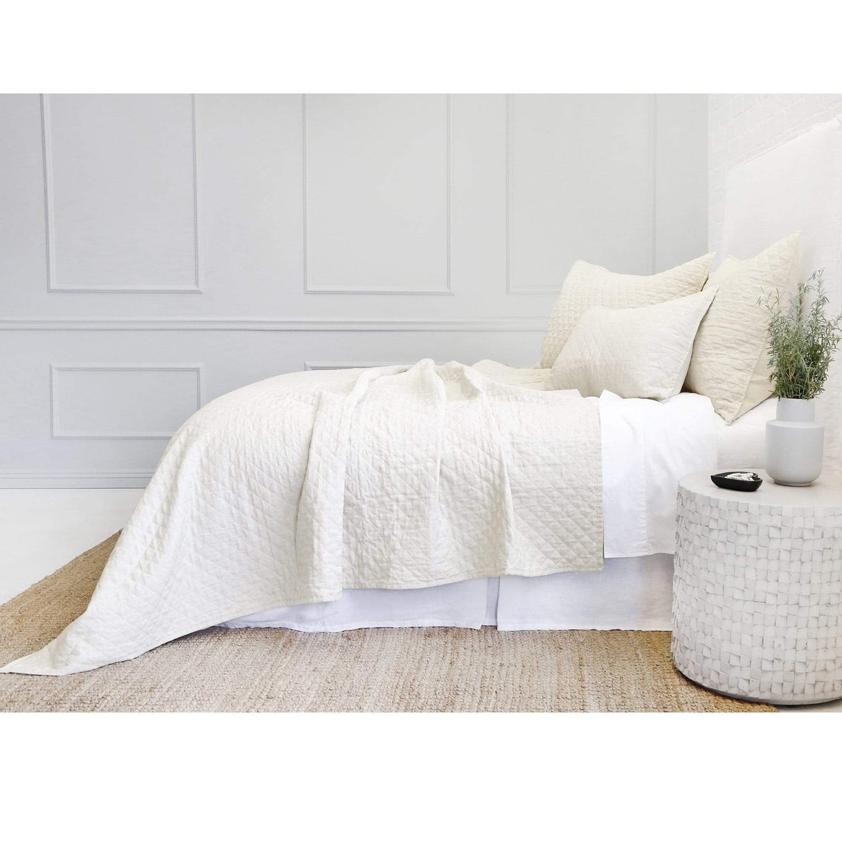 Pom Pom at Home Hampton Coverlet - Cream Bedding and Bath
