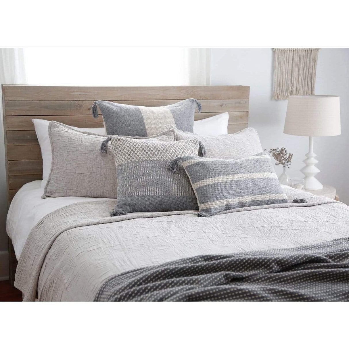 Pom Pom at Home Harbour Matelasse Coverlet - Taupe Bedding and Bath