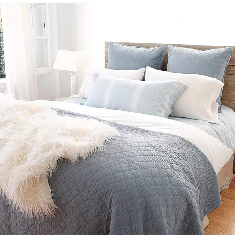 Pom Pom at Home Huntington Coverlet - Dusty Blue Bedding and Bath