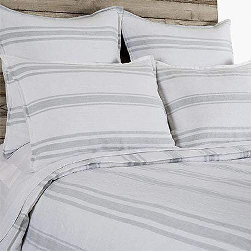 Pom Pom at Home Jackson Duvet - White/Ocean Stripe Decor