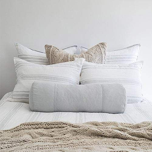 Pom Pom at Home Jackson Duvet - White/Ocean Stripe Decor
