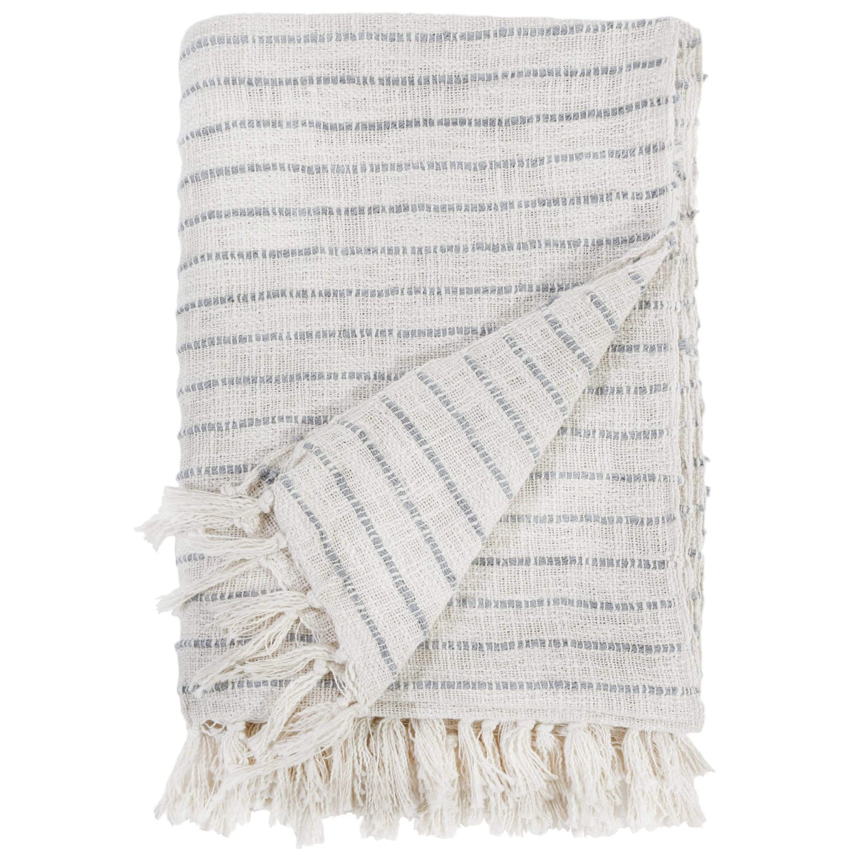 Pom Pom at Home Jojo Oversized Throw - Ivory/Blue Throws pom-pom-jojo-oversized-throw-ivory-blue