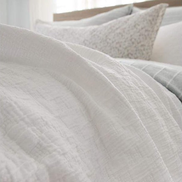 Pom Pom at Home Ojai Matelasse Coverlet - White Bedding and Bath