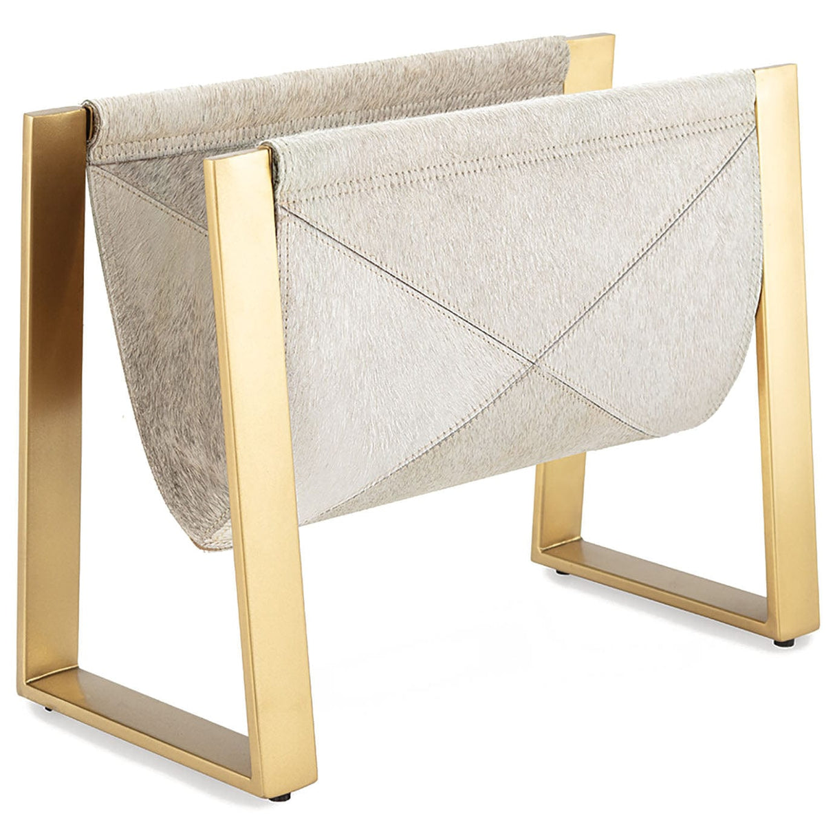 Regina Andrew Andres Hair on Hide Magazine Rack Pillow & Decor regina-andrew-20-1459BRS 844717034275