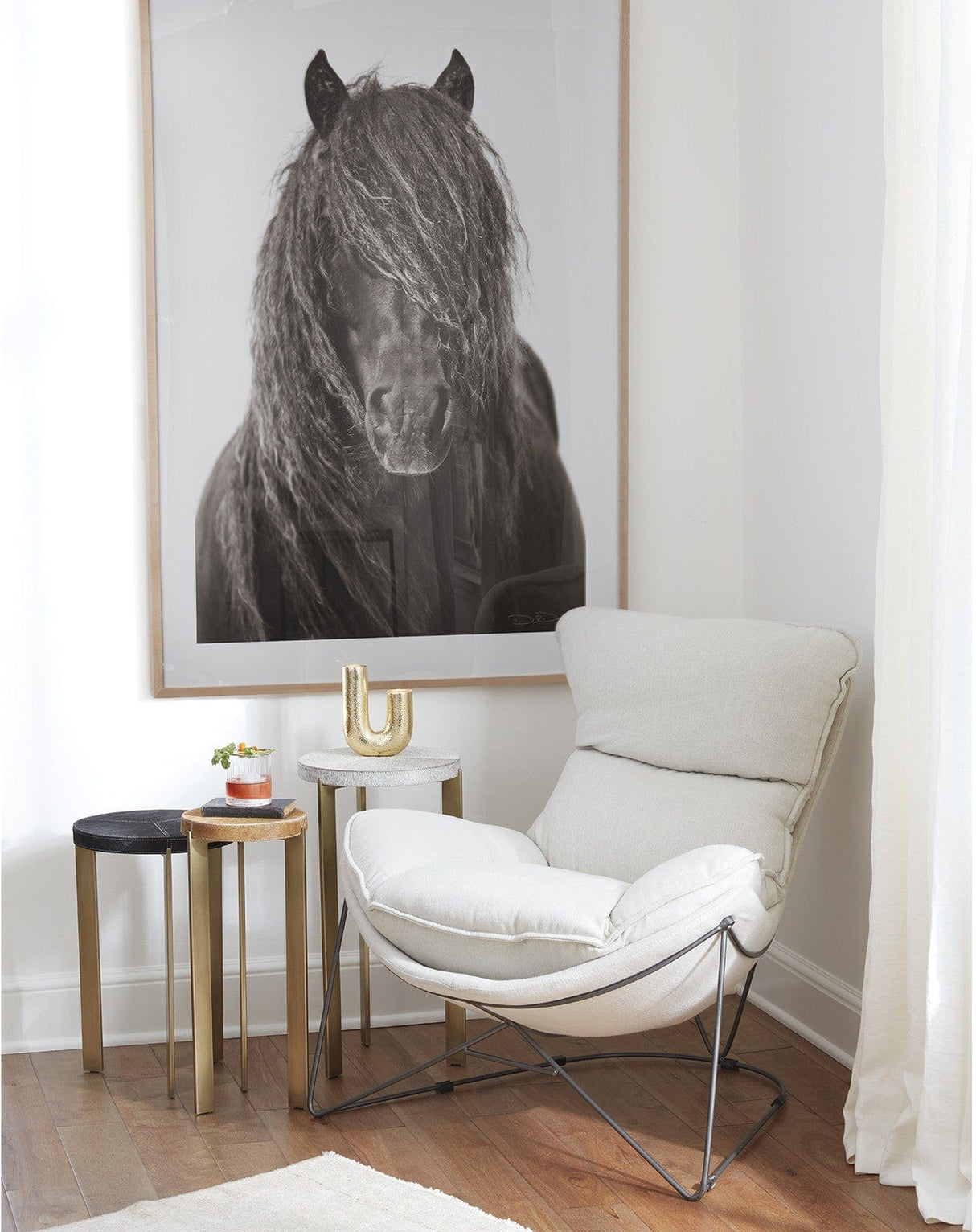 Regina Andrew Andres Hair on Hide Mixer Table Set Furniture