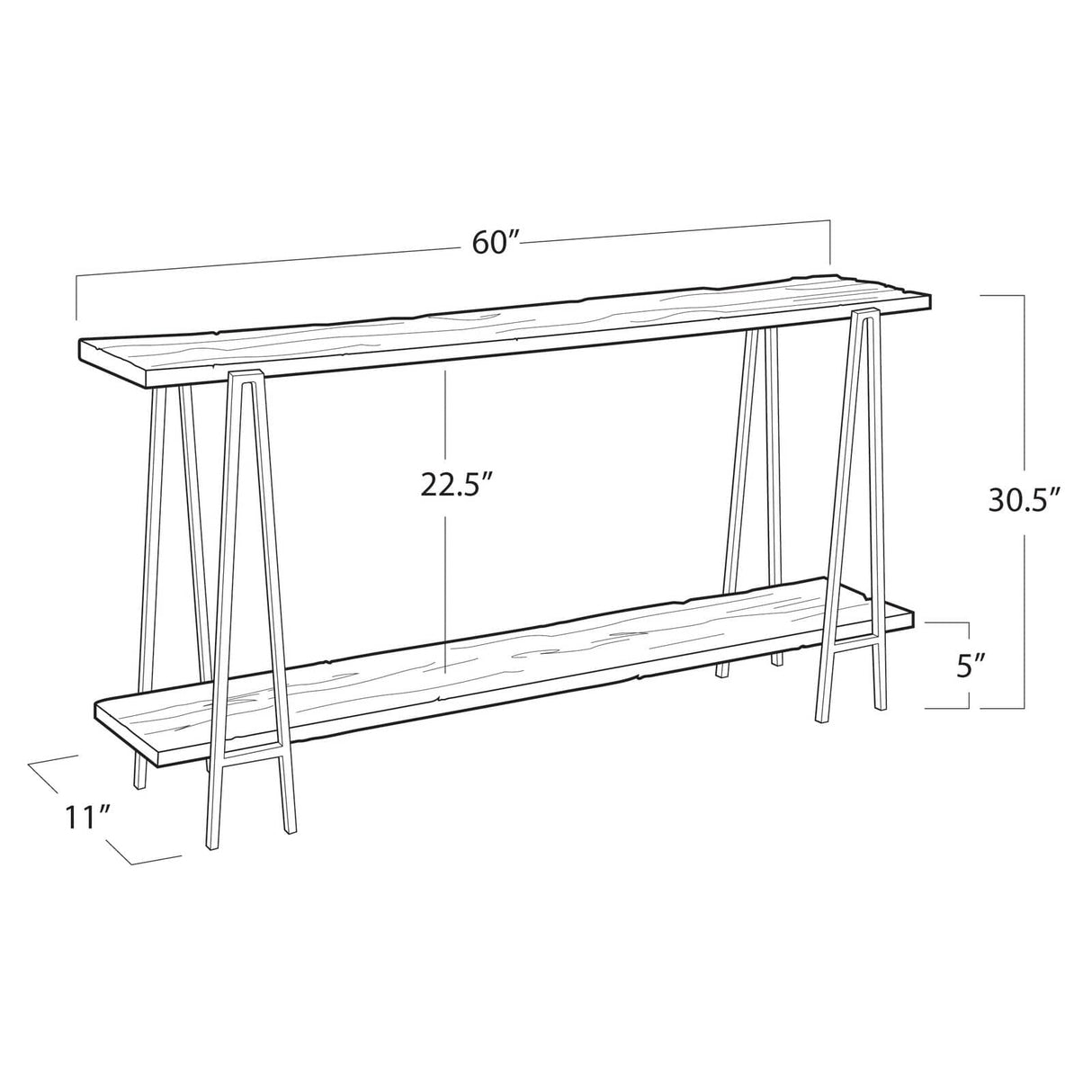Regina Andrew Ash Reclaimed Wood Console Table Furniture regina-andrew-30-1018BLK 844717033407