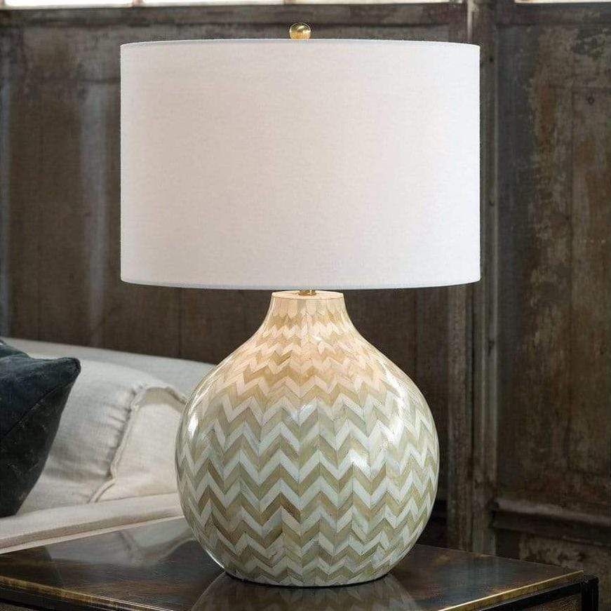 Regina Andrew Chevron Bone Table Lamp Lighting