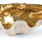 Regina Andrew Clam Bowl with Antique Gold Interior Pillow & Decor