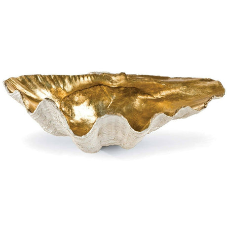 Regina Andrew Clam Bowl with Antique Gold Interior Pillow & Decor regina-andrew-20-1036 844717021459