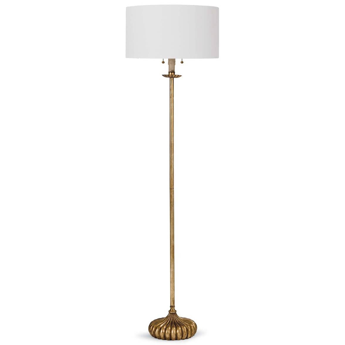 Regina Andrew Clove Stem Floor Lamp - Antique Gold Leaf Lighting regina-andrew-14-1015 00844717025129